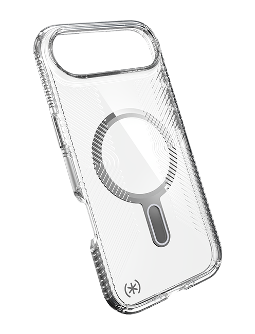Estuche Speck Presidio Perfect-Clear Grip Chrome ClickLock MagSafe para el iPhone Air