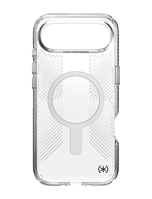 Estuche Speck Presidio Perfect-Clear Grip Chrome ClickLock MagSafe para el iPhone Air