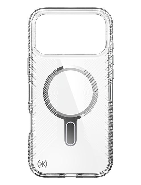 Estuche Speck Presidio Perfect-Clear Grip Chrome ClickLock MagSafe para el iPhone 17 Pro Max