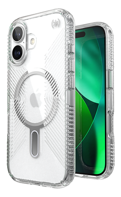 Speck Presidio Perfect-Clear Grip Chrome ClickLock MagSafe Case - iPhone 17