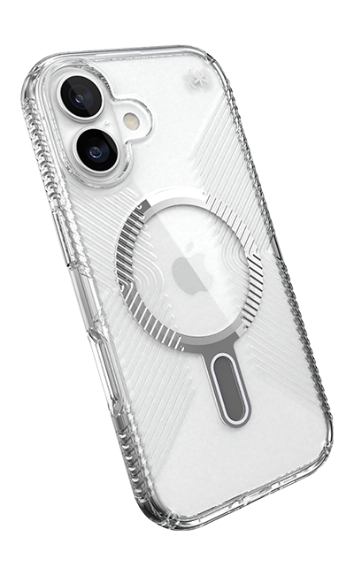 Speck Presidio Perfect-Clear Grip Chrome ClickLock MagSafe Case - iPhone 17