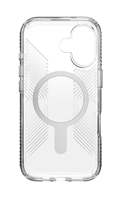 Estuche Speck Presidio Perfect-Clear Grip Chrome ClickLock con MagSafe para el iPhone 17