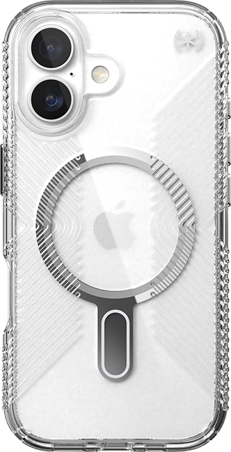 Speck Presidio Perfect-Clear Grip Chrome ClickLock MagSafe Case - iPhone 17