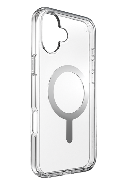 Speck Presidio Perfect-Clear with Chrome MagSafe Case - iPhone 16 Plus