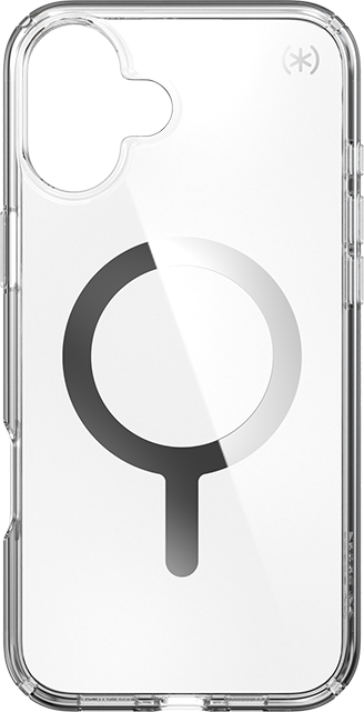 Speck Presidio Perfect-Clear with Chrome MagSafe Case - iPhone 16 Plus