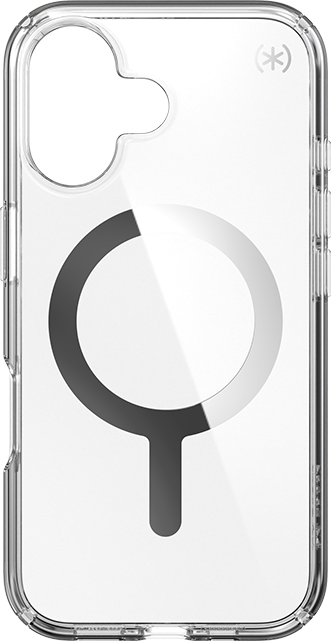 Estuche Speck Presidio Perfect-Clear con Chrome MagSafe para iPhone 16