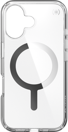 Estuche Speck Presidio Perfect-Clear con Chrome MagSafe para iPhone 16