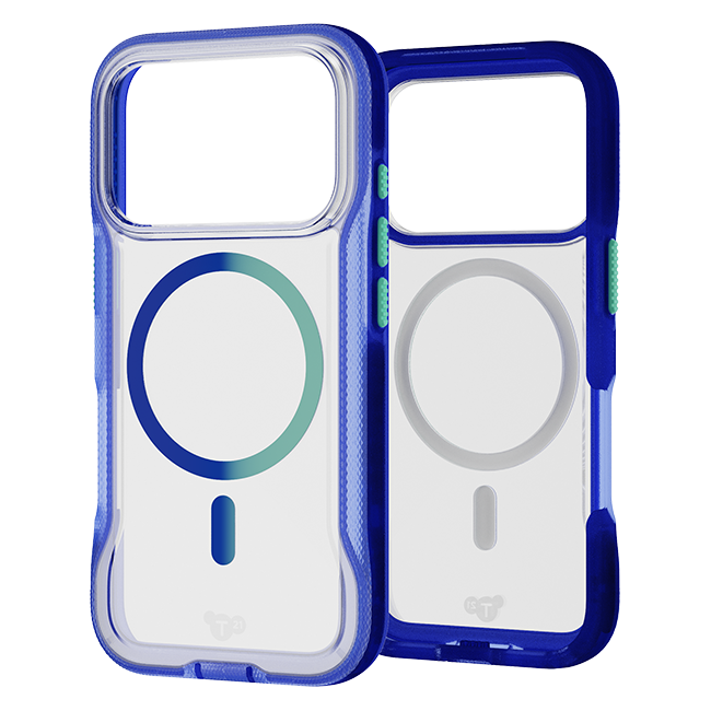 Estuche Tech21 EvoPro Electric Blue/Jelly Mint con MagSafe para el iPhone 17 Pro