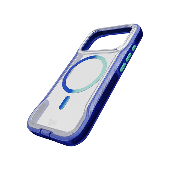 Estuche Tech21 EvoPro Electric Blue/Jelly Mint con MagSafe para el iPhone 17 Pro