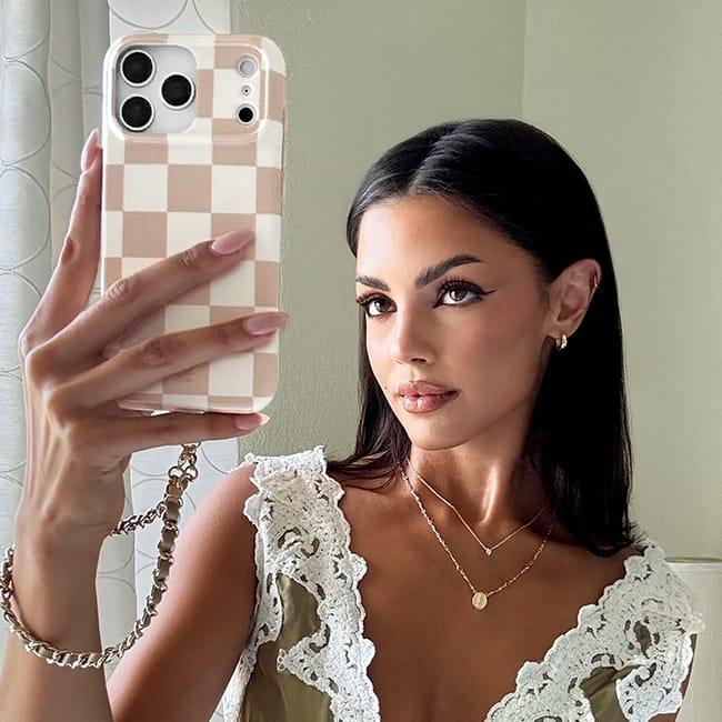 Velvet Caviar Nude Vibe Checker MagSafe Case - iPhone 17 Pro Max