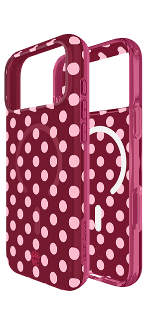 Velvet Caviar Raspberry Polka Dot MagSafe Case - iPhone 18 Pro/17 Pro