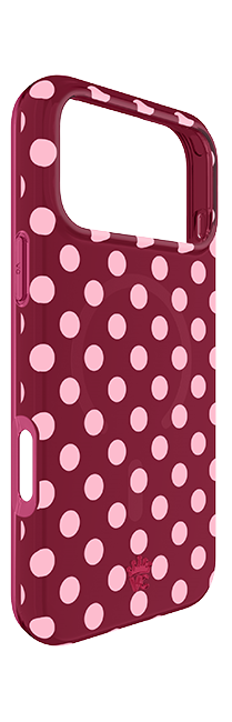 Velvet Caviar Raspberry Polka Dot MagSafe Case - iPhone 18 Pro/17 Pro