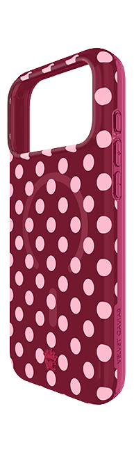 Velvet Caviar Raspberry Polka Dot MagSafe Case - iPhone 18 Pro/17 Pro