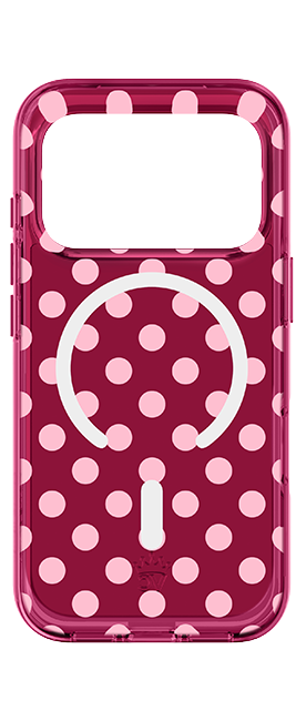 Velvet Caviar Raspberry Polka Dot MagSafe Case - iPhone 18 Pro/17 Pro
