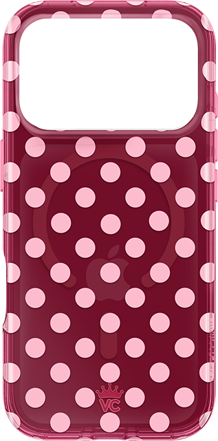 Velvet Caviar Raspberry Polka Dot MagSafe Case - iPhone 18 Pro/17 Pro