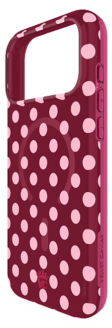 Velvet Caviar Raspberry Polka Dot MagSafe Case - iPhone 18 Pro Max/17 Pro Max