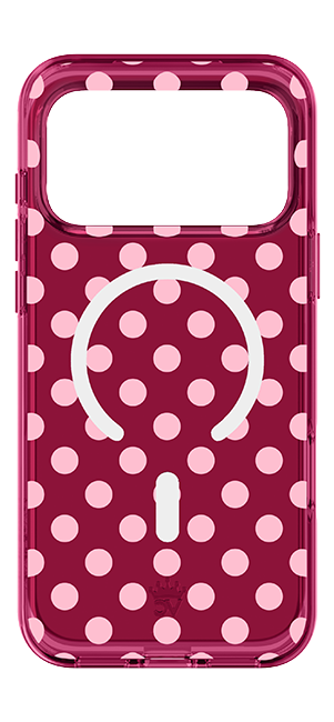 Velvet Caviar Raspberry Polka Dot MagSafe Case - iPhone 18 Pro Max/17 Pro Max