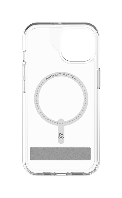 Estuche Zagg Crystal Palace Snap con pie de apoyo y Magsafe para el iPhone 16e/15/14/13