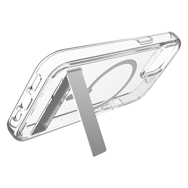 Estuche Zagg Crystal Palace Snap con pie de apoyo y Magsafe para el iPhone 16e/15/14/13