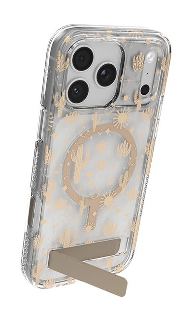 Estuche ZAGG Milan Cactus Mirage Snap con MagSafe y pie de apoyo para el iPhone 17 Pro Max