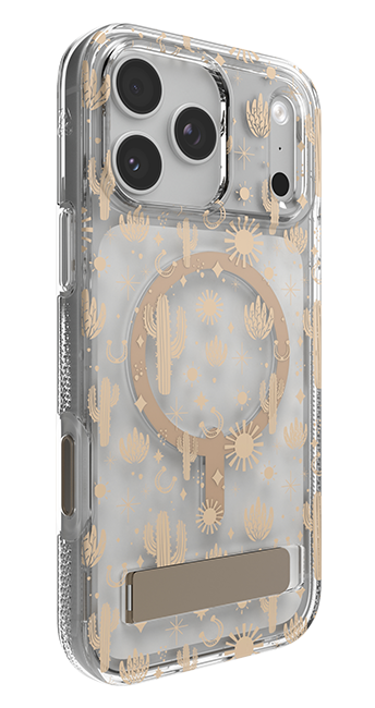 Estuche ZAGG Milan Cactus Mirage Snap con MagSafe y pie de apoyo para el iPhone 17 Pro Max
