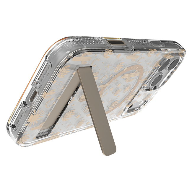 Estuche ZAGG Milan Cactus Mirage Snap con MagSafe y pie de apoyo para el iPhone 17 Pro Max