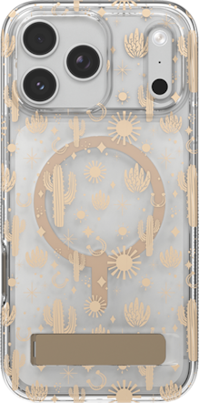 Estuche ZAGG Milan Cactus Mirage Snap con MagSafe y pie de apoyo para el iPhone 17 Pro Max