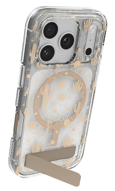 Estuche ZAGG Milan Cactus Mirage Snap con MagSafe y pie de apoyo para el iPhone 17 Pro