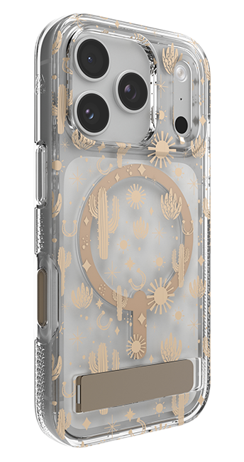 Estuche ZAGG Milan Cactus Mirage Snap con MagSafe y pie de apoyo para el iPhone 17 Pro