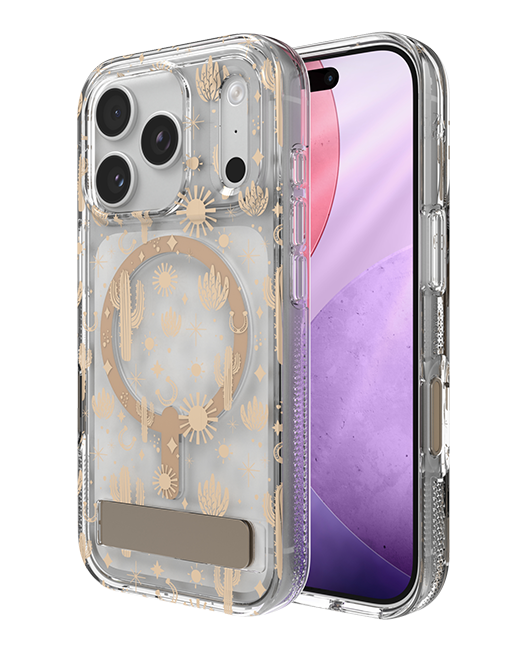 Estuche ZAGG Milan Cactus Mirage Snap con MagSafe y pie de apoyo para el iPhone 17 Pro