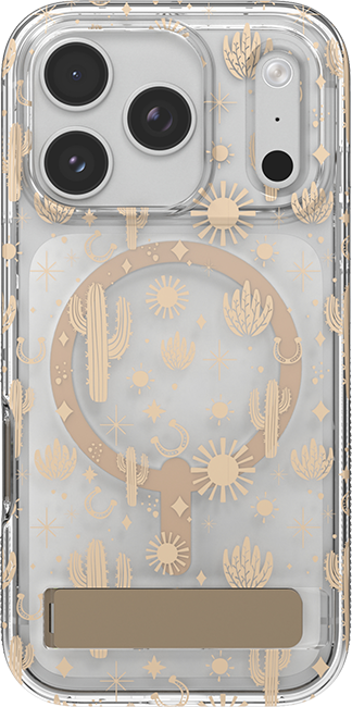 Estuche ZAGG Milan Cactus Mirage Snap con MagSafe y pie de apoyo para el iPhone 17 Pro