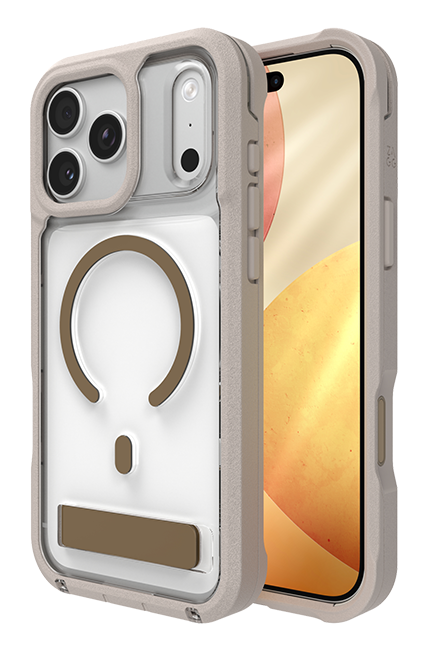 ZAGG Rainier Sandstone Snap MagSafe Case w/Kickstand - iPhone 17 Pro Max