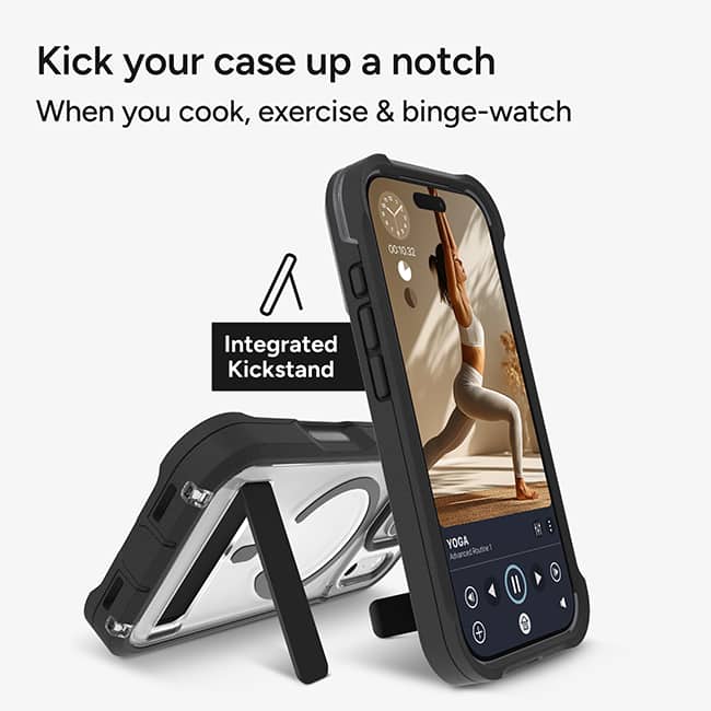 ZAGG Rainier Smoke Snap Case with Kickstand - iPhone 18 Pro/17 Pro