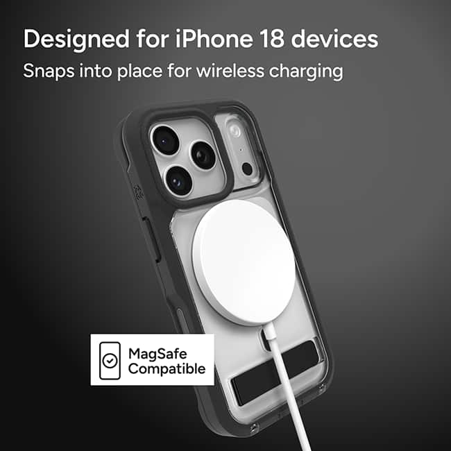 ZAGG Rainier Smoke Snap Case with Kickstand - iPhone 18 Pro/17 Pro