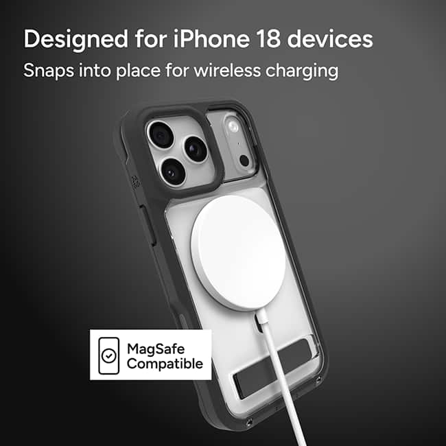 ZAGG Rainier Smoke Snap Case with Kickstand - iPhone 18 Pro Max/17 Pro Max