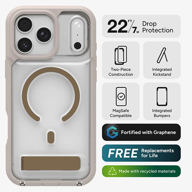 ZAGG Rainier Snap Case with Kickstand - iPhone 18 Pro Max/17 Pro Max