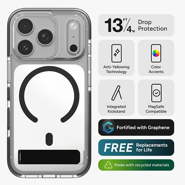 ZAGG Santa Cruz Snap Case with Kickstand - iPhone 18 Pro/17 Pro