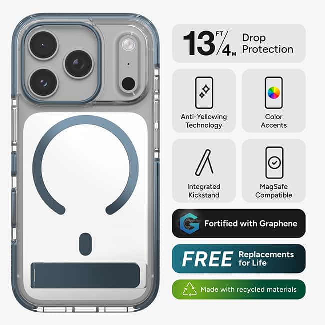 ZAGG Santa Cruz Snap Case with Kickstand - iPhone 18 Pro/17 Pro