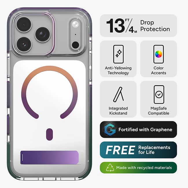 ZAGG Santa Cruz Snap Case with Kickstand - iPhone 18 Pro Max/17 Pro Max