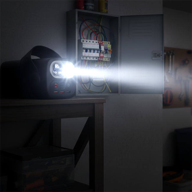 Estación de carga AT&T Essentials de 100 W con pantalla LED + luz