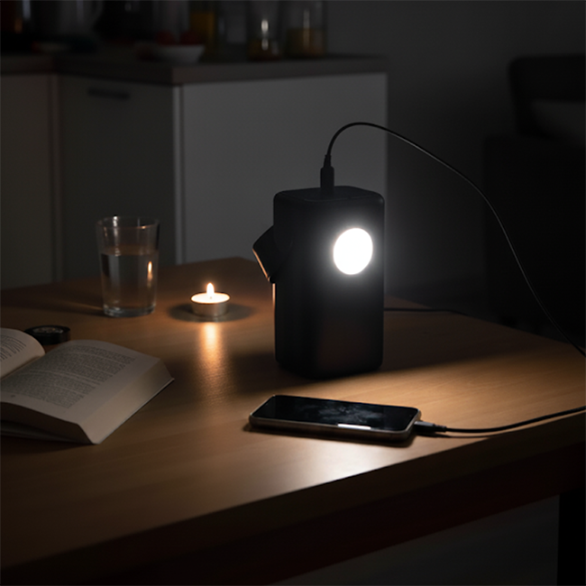 Estación de carga AT&T Essentials de 100 W con pantalla LED + luz