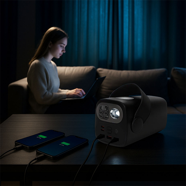 Estación de carga AT&T Essentials de 100 W con pantalla LED + luz