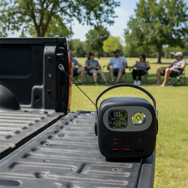 Estación de carga AT&T Essentials de 100 W con pantalla LED + luz