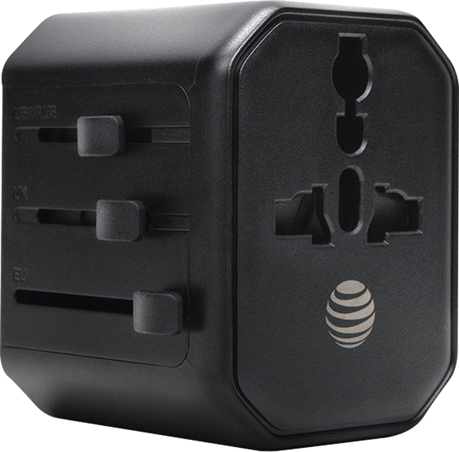 AT&T Essentials 12W World Travel Adapter