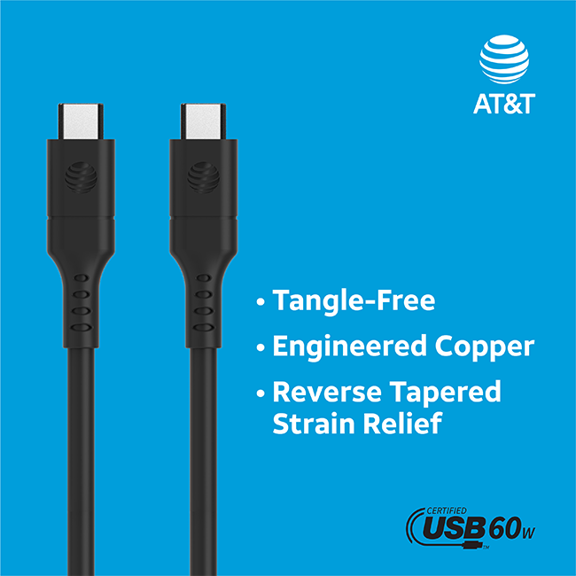 AT&T Essentials 4ft USB C to Type C Cable