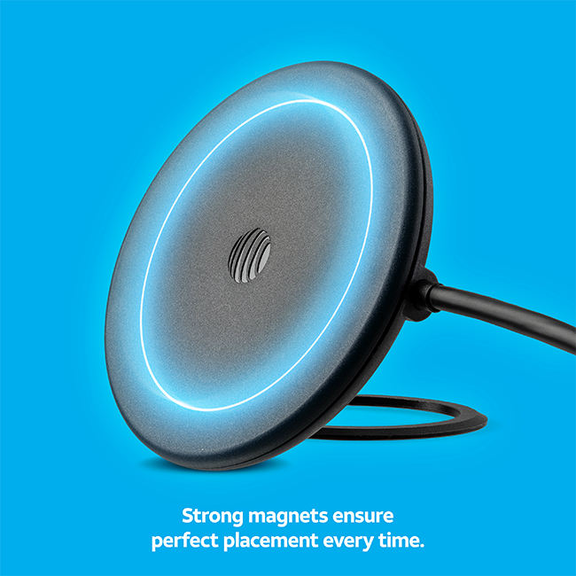 AT&T Essentials Magnetic Wireless Charging Pad + Ring Stand