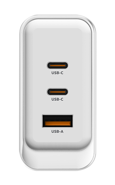 AT&T Essentials Multi Port 100W GaN Wall Charger (2 USBC + 1 USBA)