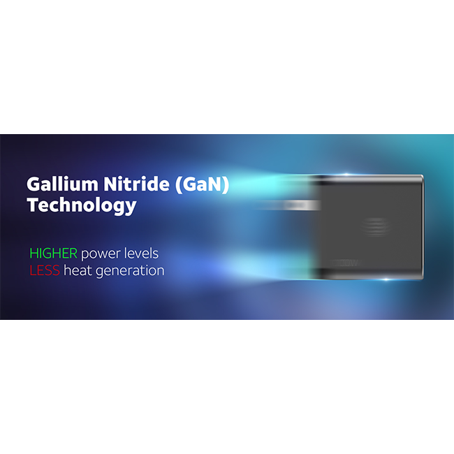 Cargador de pared GaN AT&T Essentials con varios puertos, de 100 W (2 USBC + 1 USBA)