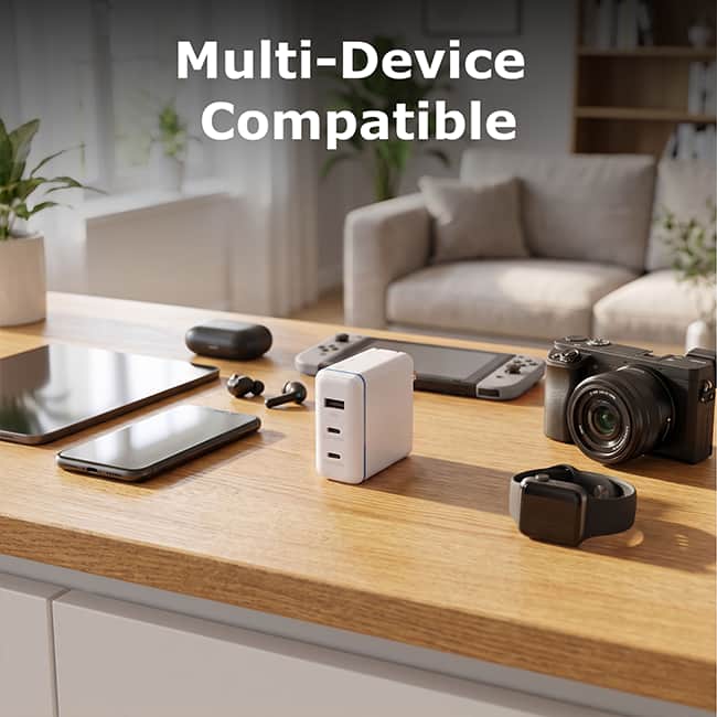AT&T 100W Tri Port with 2 USB C + USB A Wall Charger