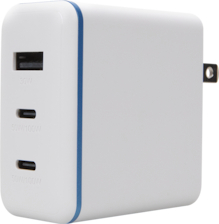 Cargador de pared con triple puerto de 100 W con 2 USB C + USB A